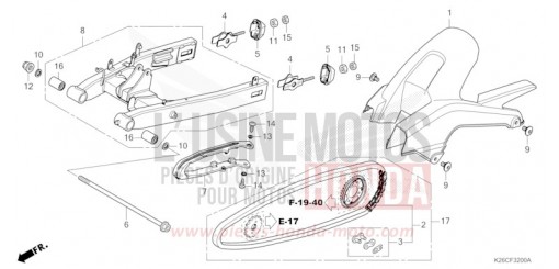 BRAS OSCILLANT MSX125AR de 2024
